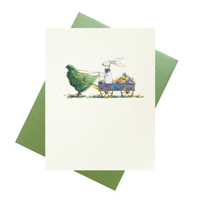 Bunny & Hen Easter Card