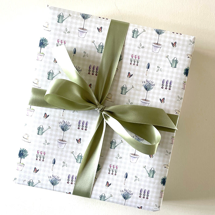 Gingham Garden Gift Wrap