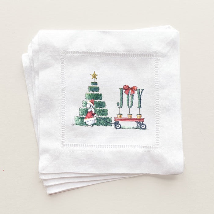 Holiday Topiary Wagon of Joy Cocktail Napkins