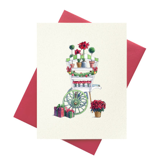 Holiday Flower Cart Boxed Cards