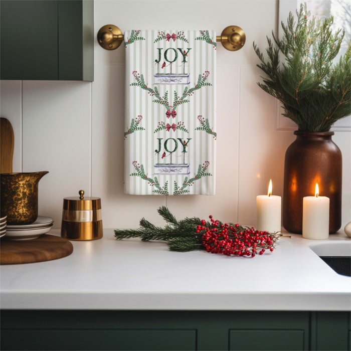 Holiday JOY Patterned Tea Towels