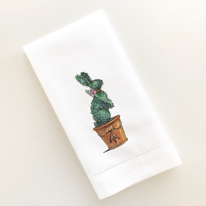 Rabbit Topiary Guest Towel