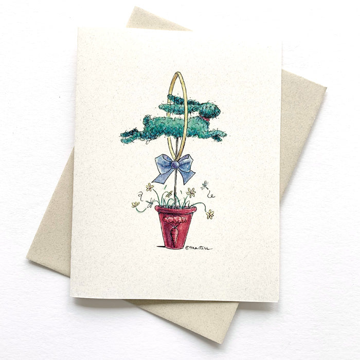 Rabbit Through a Hoop Notecard