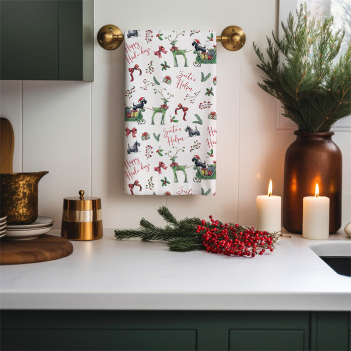 Santa's Helper Patterned Tea Towels