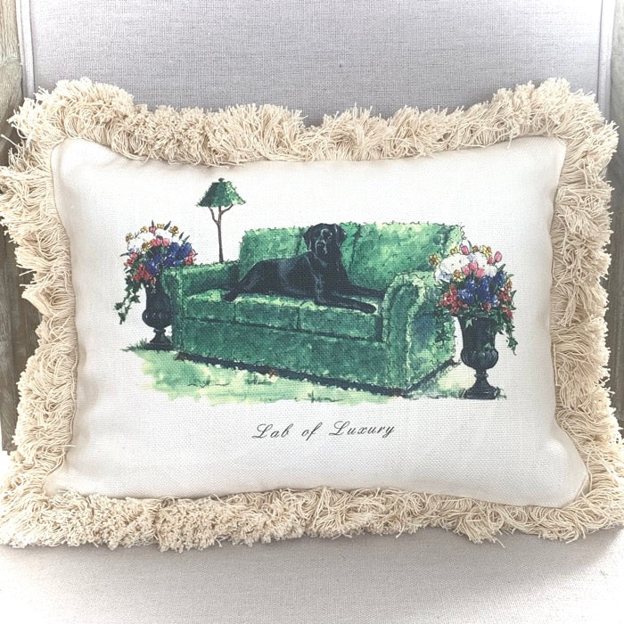 Black Lab Pillow