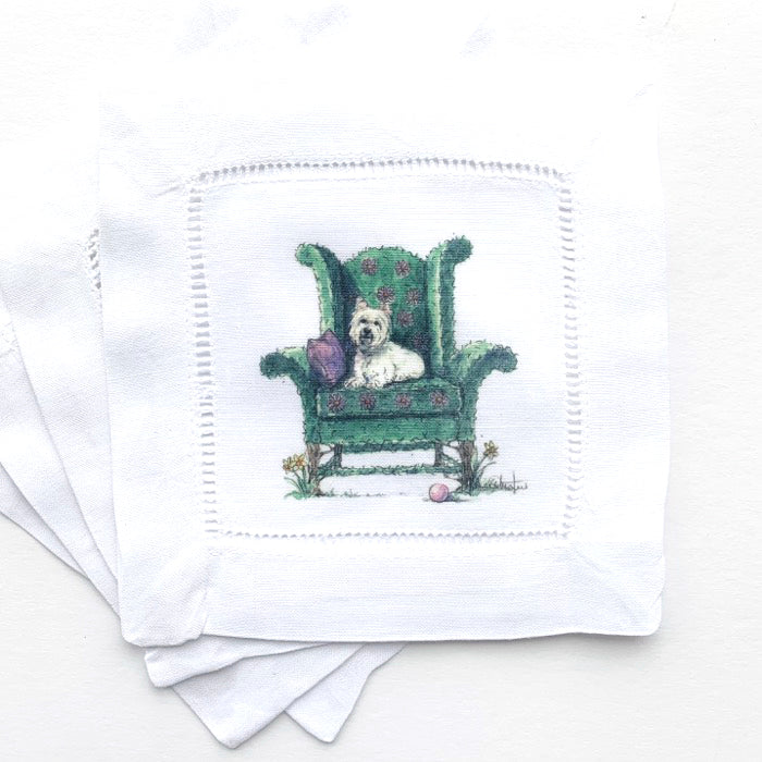 Westie Cocktail Napkins