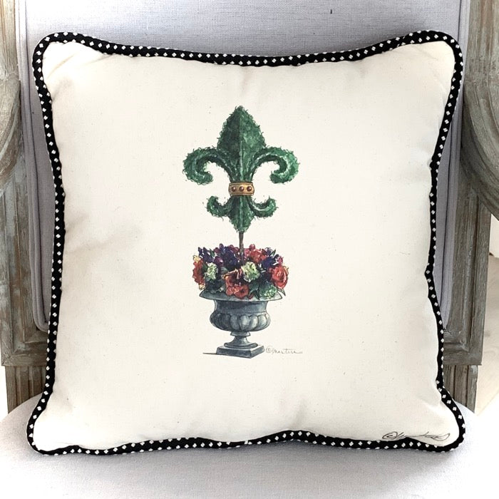 Fleur de Lis Canvas Pillow