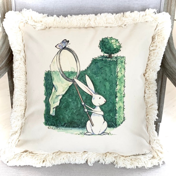 Flutterby Canvas Pillow