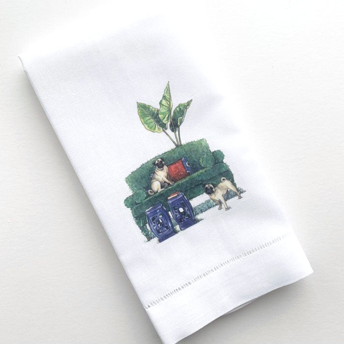 Puglets Portrait Guest Towel