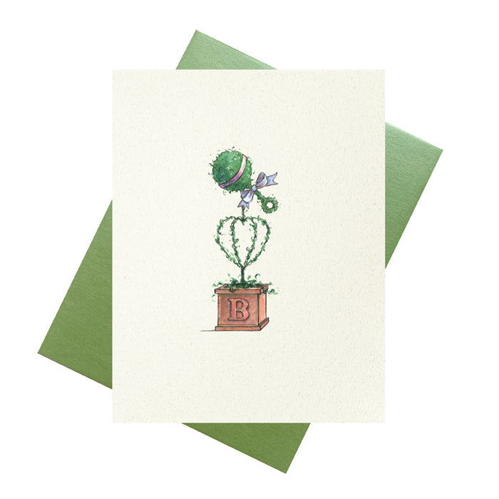 Baby Rattle Topiary Greeting Card