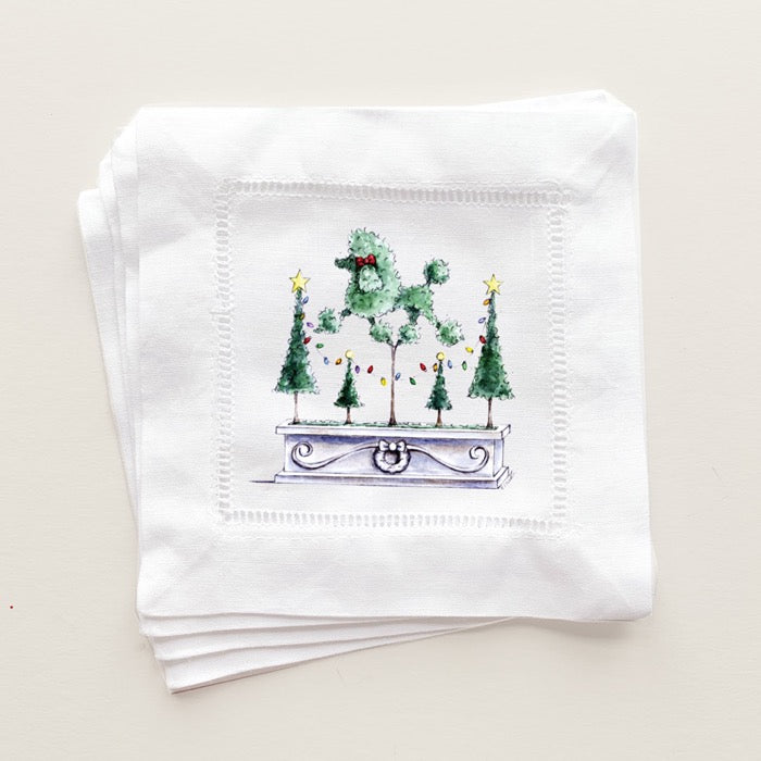 Holiday Topiary Holiday Poodle Cocktail Napkins