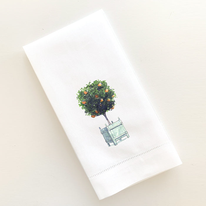 Orangerie Topiary Linen Towel