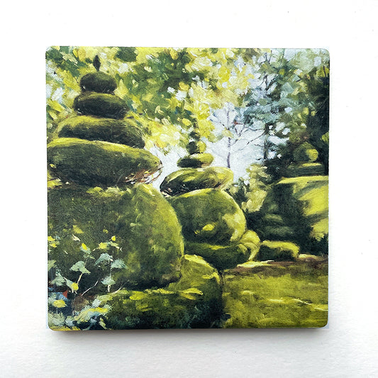 Topiary Landscape Ceramic Coaster