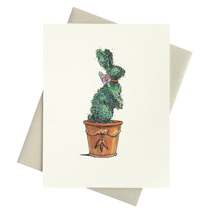 Rabbit Topiary Notecard