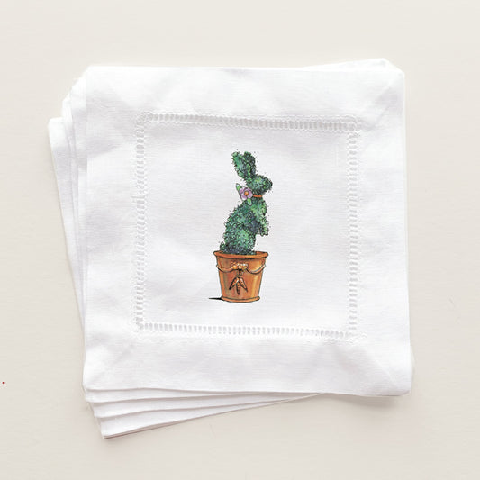 Topiary Rabbit Cocktail Napkins