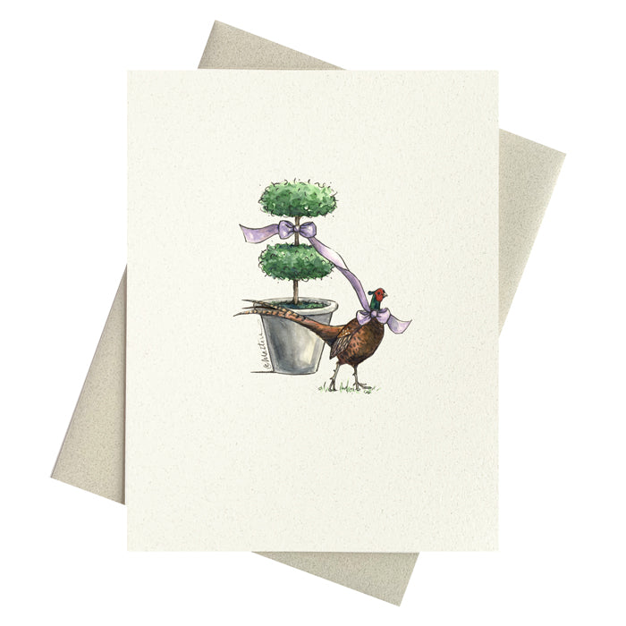 Topiary and Pheasant Notecard